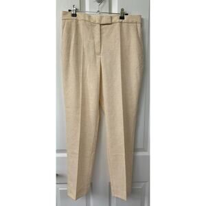 MNGO Mango Suit dress linen blend pants womens size 6 NWT sand beige tan